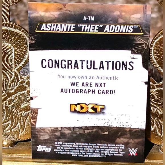 WWE Trading Cards Zack Gibson AND SHANTE The ADONIS Authentic Autographed NXT - Picture 10 of 14